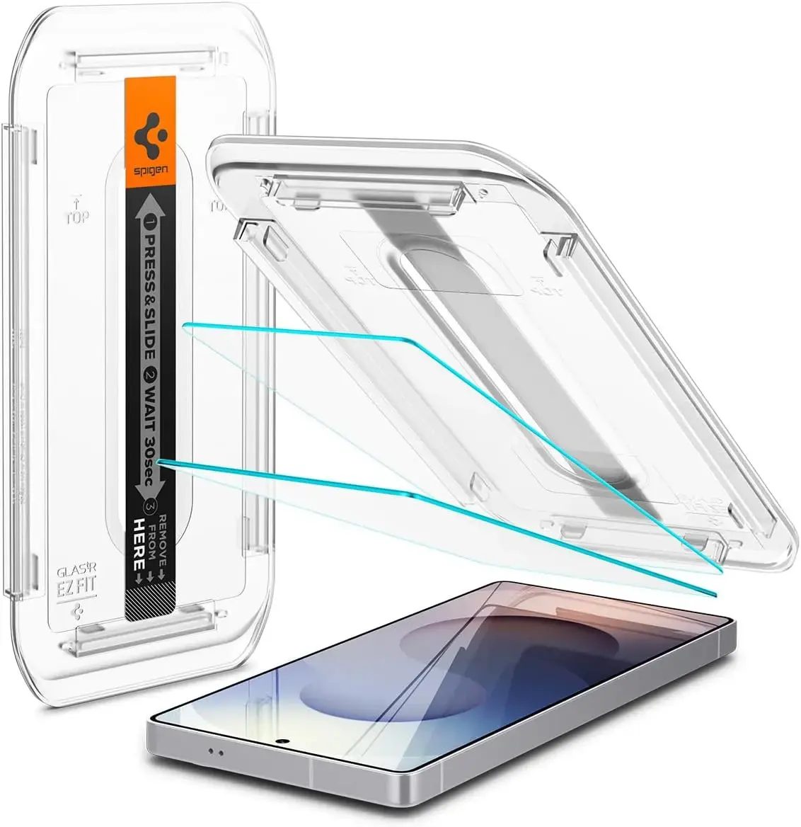 Spigen EZ Fit GLAS.tR Samsung Galaxy S25 Ultra Screen Protector 2-Pack afbeelding 1
