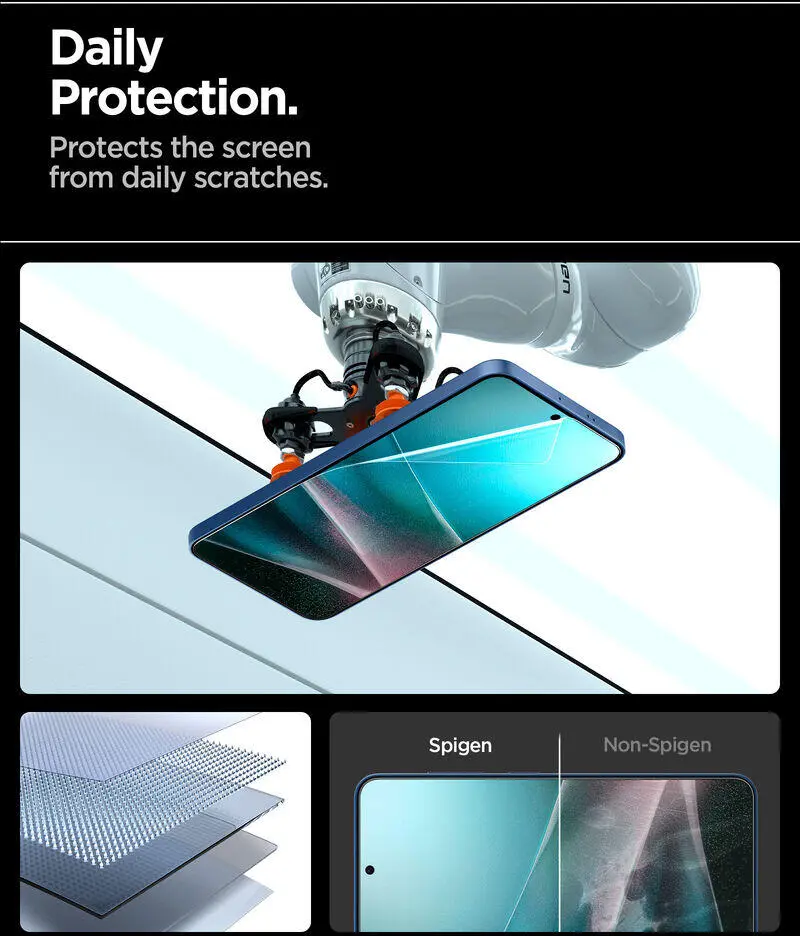 Spigen EliteShield EZ Fit Samsung Galaxy S25 Plus Screen Protector afbeelding 6