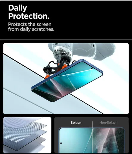 Spigen EliteShield EZ Fit Samsung Galaxy S25 Plus Screen Protector afbeelding 6
