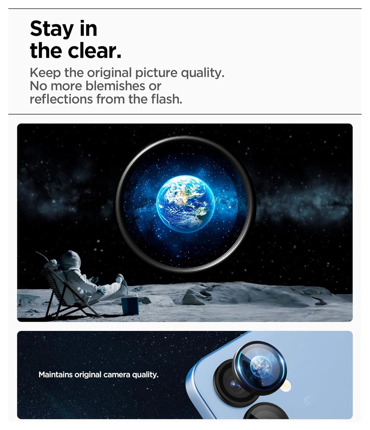 Spigen EZ Fit Optik Pro Samsung Galaxy S25 Camera Lens Protector Clear (2-Pack) afbeelding 5