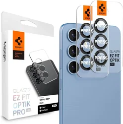 Spigen EZ Fit Optik Pro Samsung S25 Plus Camera Lens Protector Zwart (2-Pack) afbeelding