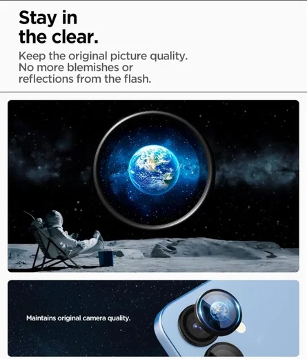 Spigen EZ Fit Optik Pro Samsung S25 Plus Camera Lens Protector Zwart (2-Pack) afbeelding 7