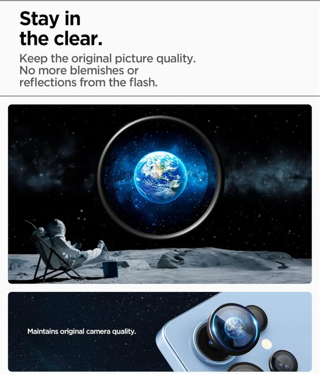 Spigen EZ Fit Samsung Galaxy S25 Ultra Camera Lens Protector Zwart (2-Pack) afbeelding 6