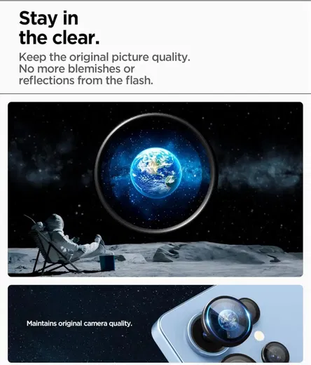 Spigen EZ Fit Samsung Galaxy S25 Ultra Camera Lens Protector Zwart (2-Pack) afbeelding 6