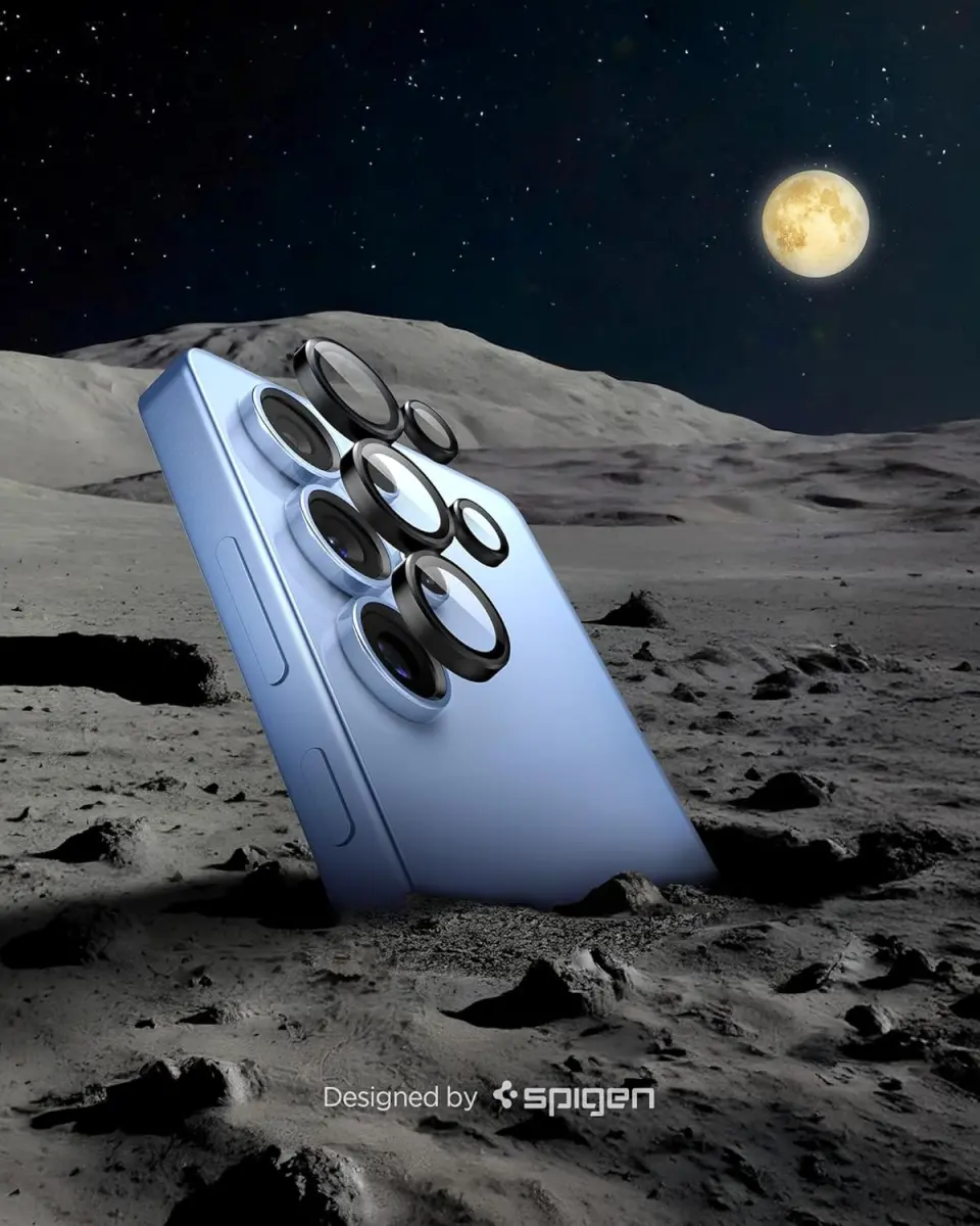 Spigen EZ Fit Samsung Galaxy S25 Ultra Camera Lens Protector Zwart (2-Pack) afbeelding 7