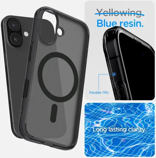 Spigen Ultra Hybrid T Apple iPhone 16 Hoesje MagSafe Back Cover Zwart afbeelding 6
