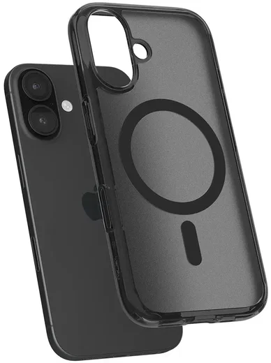 Spigen Ultra Hybrid T Apple iPhone 16 Hoesje MagSafe Back Cover Zwart afbeelding 14