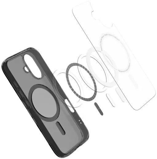 Spigen Ultra Hybrid T Apple iPhone 16 Hoesje MagSafe Back Cover Zwart afbeelding 9
