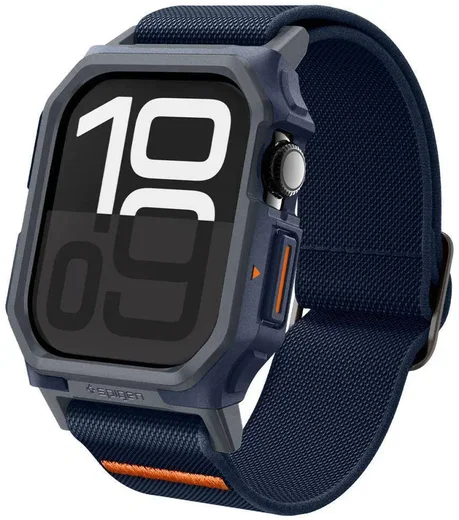 Spigen Lite Fit Pro - Apple Watch 11/10 46MM Hoesje en Bandje - Blauw afbeelding 1