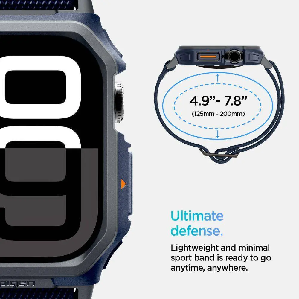 Spigen Lite Fit Pro - Apple Watch 11/10 46MM Hoesje en Bandje - Blauw afbeelding 4