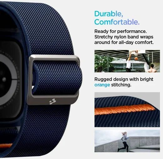 Spigen Lite Fit Pro - Apple Watch 11/10 46MM Hoesje en Bandje - Blauw afbeelding 6
