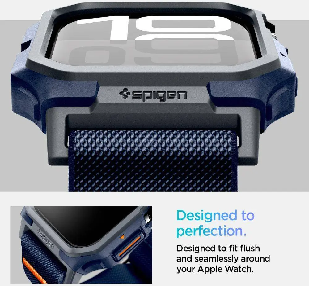 Spigen Lite Fit Pro - Apple Watch 11/10 46MM Hoesje en Bandje - Blauw afbeelding 7