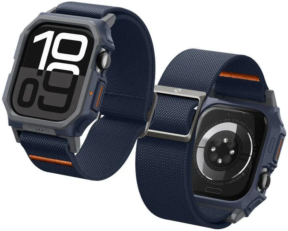 Spigen Lite Fit Pro - Apple Watch 11/10 46MM Hoesje en Bandje - Blauw afbeelding 8