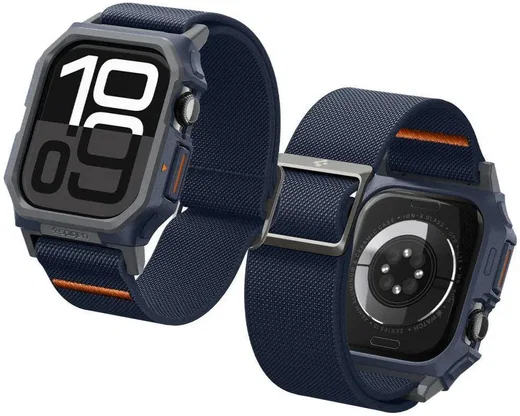 Spigen Lite Fit Pro - Apple Watch 11/10 46MM Hoesje en Bandje - Blauw afbeelding 8