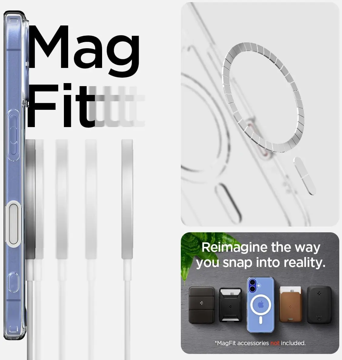 Spigen Ultra Hybrid T Apple iPhone 16 Hoesje MagSafe Back Cover Wit afbeelding 4