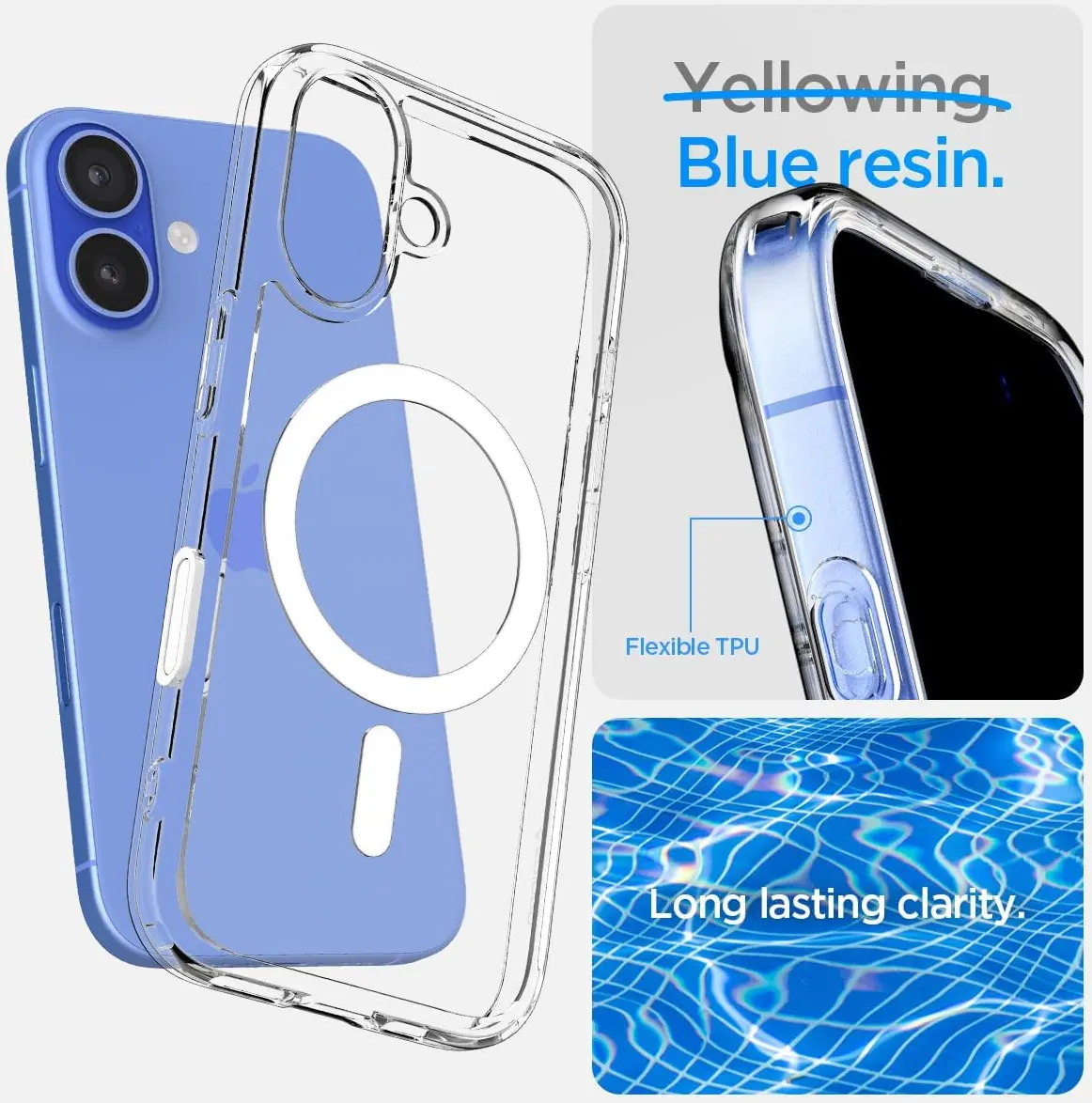 Spigen Ultra Hybrid T Apple iPhone 16 Hoesje MagSafe Back Cover Wit afbeelding 5