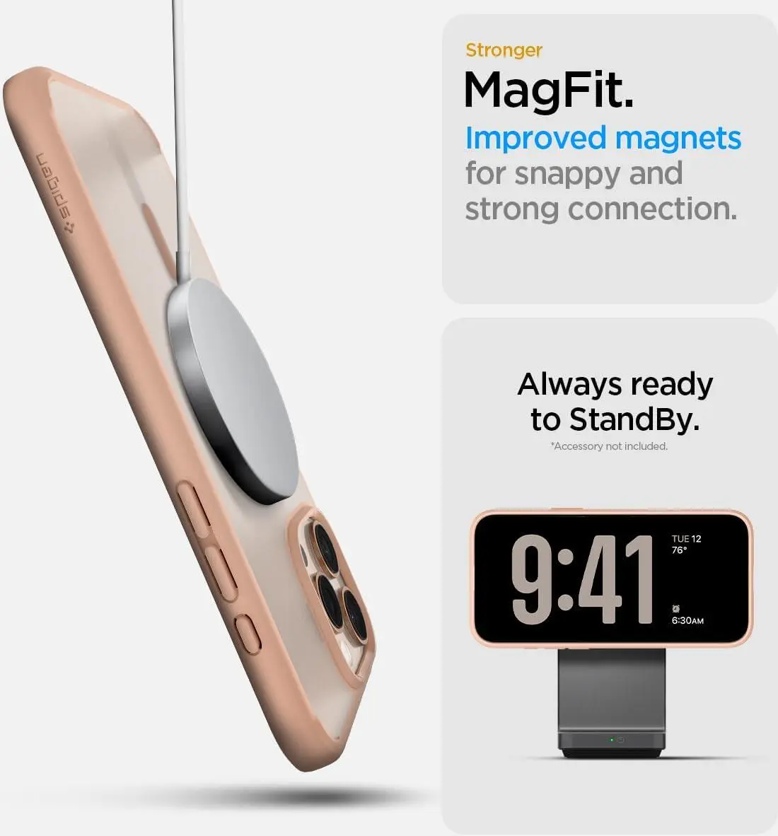 Spigen Ultra Hybrid T iPhone 16 Pro Hoesje MagSafe Back Cover Roze afbeelding 3