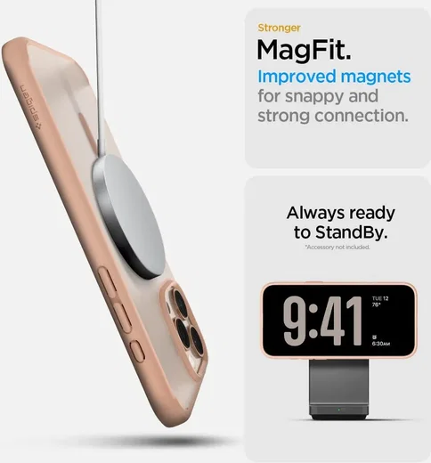 Spigen Ultra Hybrid T iPhone 16 Pro Hoesje MagSafe Back Cover Roze afbeelding 3