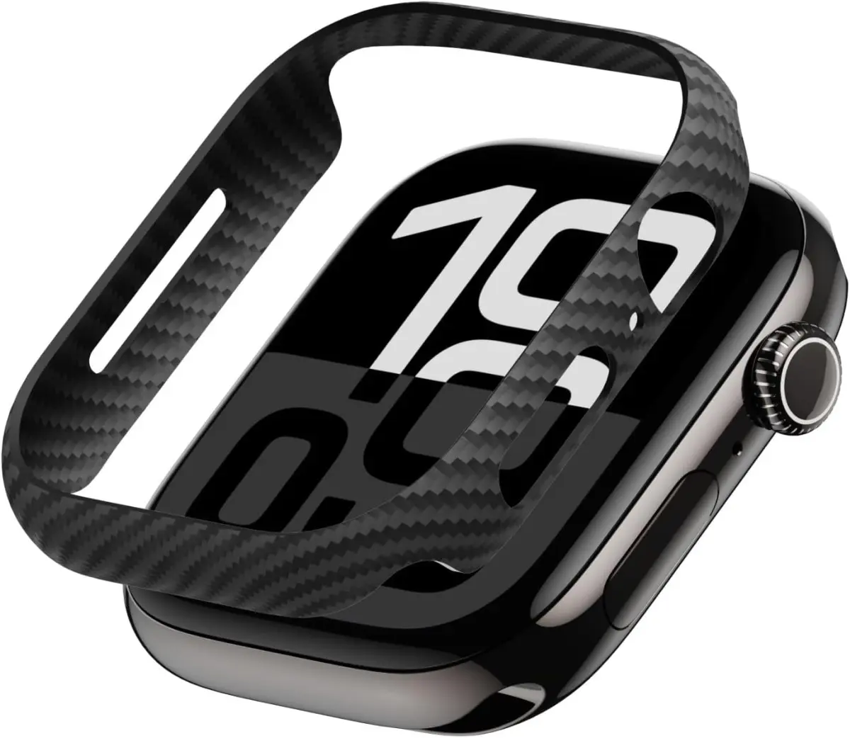 PITAKA Air Case - Apple Watch 11/10 42MM Hoesje - Aramide Ultra Dun - Zwart afbeelding 1