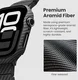 PITAKA Air Case - Apple Watch 11/10 42MM Hoesje - Aramide Ultra Dun - Zwart afbeelding 4