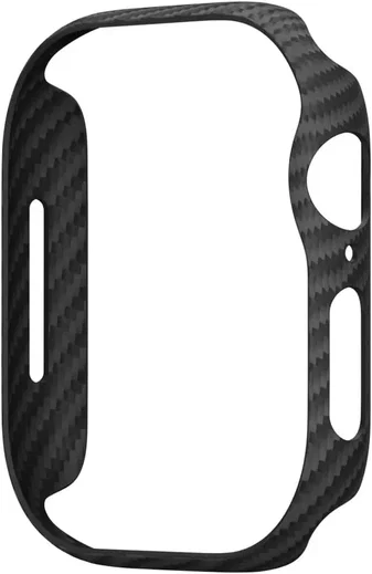 PITAKA Air Case - Apple Watch 11/10 46MM Hoesje - Aramide Ultra Dun - Zwart afbeelding 2