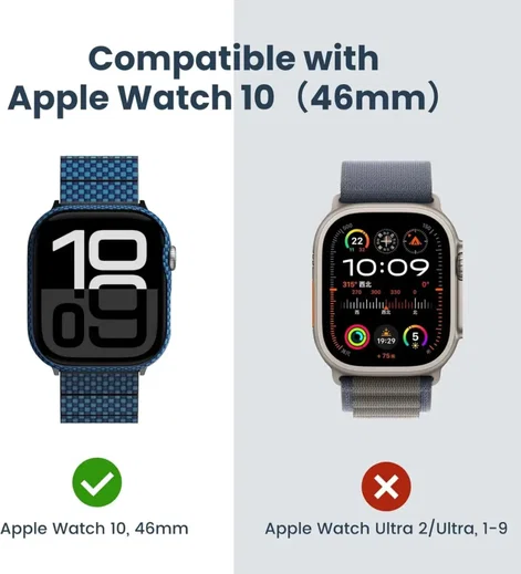PITAKA Air Case - Apple Watch 11/10 46MM Hoesje - Aramide Ultra Dun - Blauw afbeelding 3