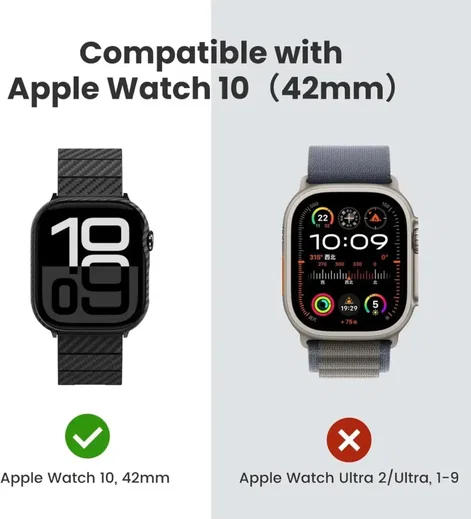 PITAKA Air Case - Apple Watch 11/10 42MM Hoesje - Aramide Ultra Dun - Sunset afbeelding 3