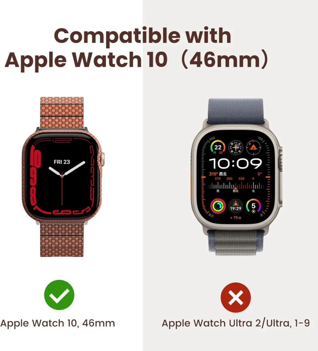 PITAKA Air Case - Apple Watch 11/10 46MM Hoesje - Aramide Ultra Dun - Sunset afbeelding 3