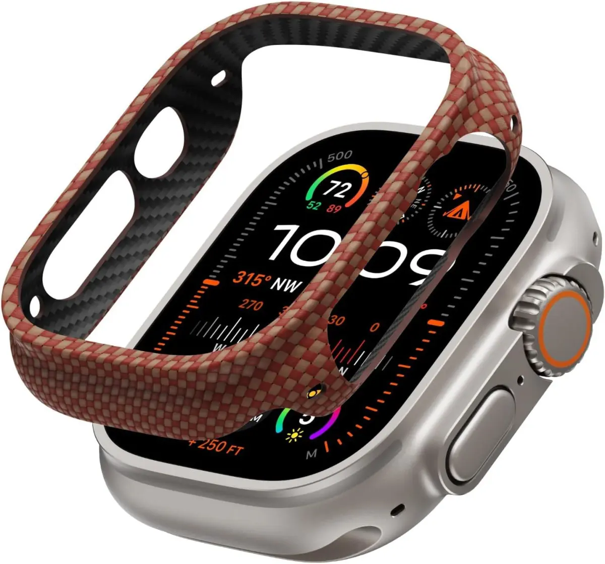 PITAKA Air Case - Apple Watch Ultra 3/2/1 Hoesje - Aramide Ultra Dun - Sunset afbeelding 1