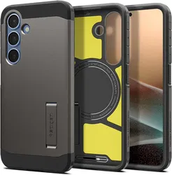 Spigen Tough Armor MagFit Samsung Galaxy S25 Hoesje Back Cover Gunmetal afbeelding