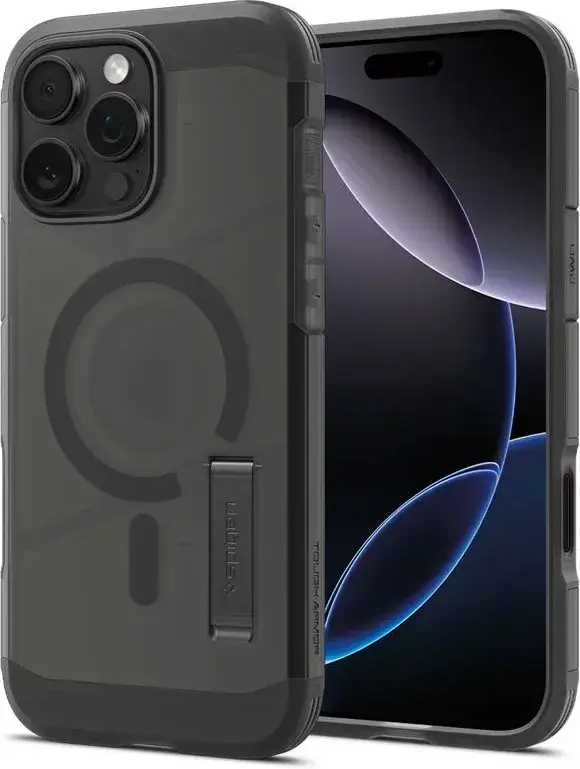 Spigen Tough Armor T Apple iPhone 16 Pro Max Hoesje MagSafe Back Cover Zwart afbeelding 1