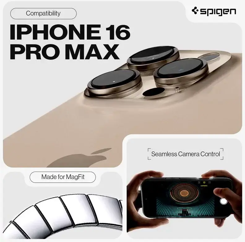 Spigen Tough Armor T Apple iPhone 16 Pro Max Hoesje MagSafe Back Cover Zwart afbeelding 3