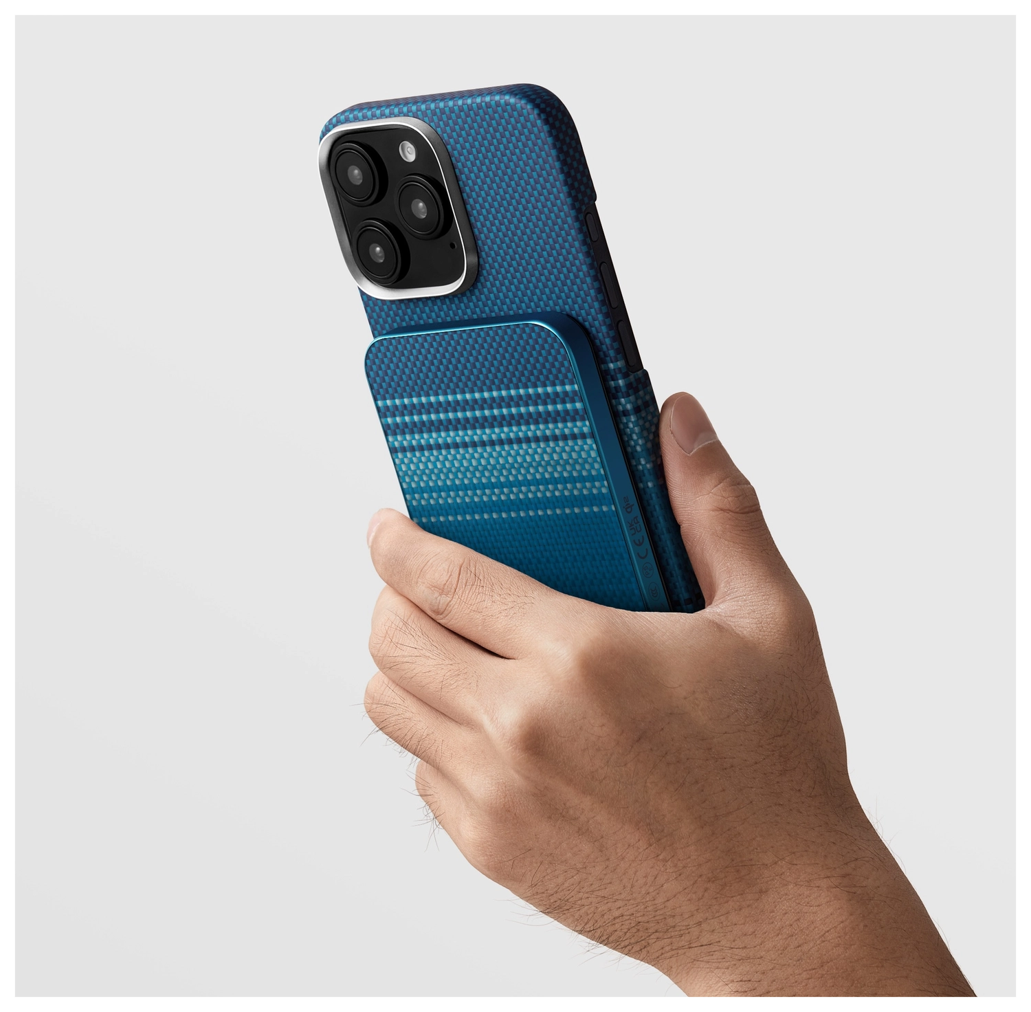 PITAKA MagEZ Universele MagSafe en Qi2 Powerbank Kevlar 5.000 mAh Moonrise afbeelding 2