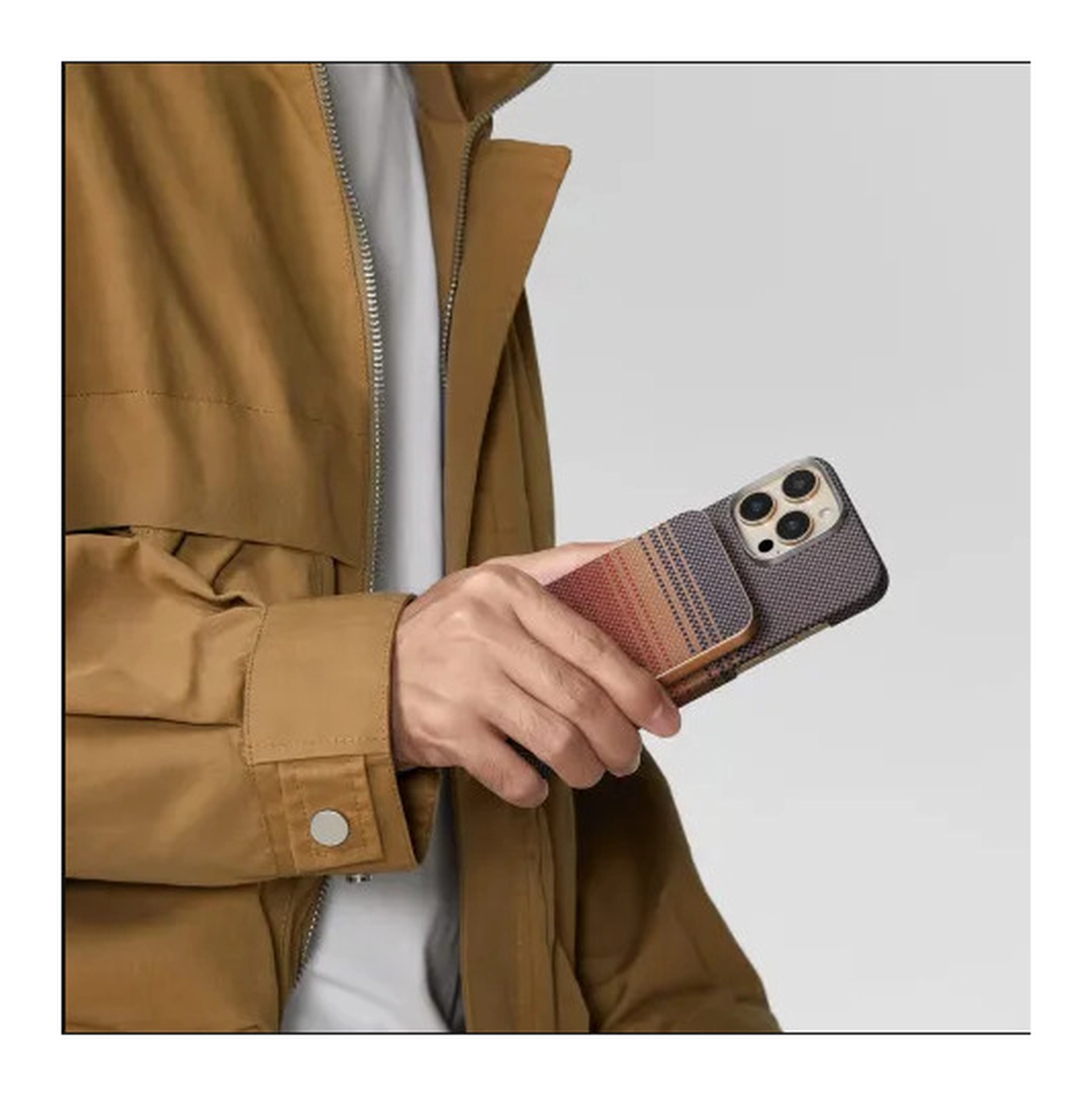 PITAKA MagEZ Universele MagSafe en Qi2 Powerbank Kevlar 5.000 mAh Sunset afbeelding 4