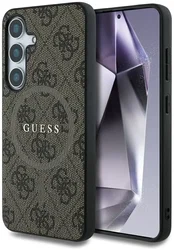 Guess 4G Classic Logo Samsung Galaxy S25 Plus Hoesje MagSafe/Qi2 Backcover Bruin afbeelding