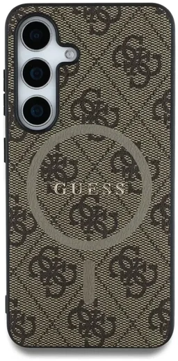 Guess 4G Classic Logo Samsung Galaxy S25 Plus Hoesje MagSafe/Qi2 Backcover Bruin afbeelding 3