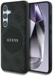Guess 4G Cirkel Logo Samsung Galaxy S25 Plus Hoesje MagSafe/Qi2 Back Cover Zwart afbeelding