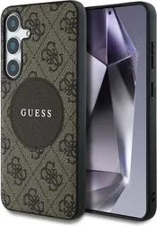 Guess 4G Cirkel Logo Samsung Galaxy S25 Plus Hoesje MagSafe/Qi2 Back Cover Bruin afbeelding