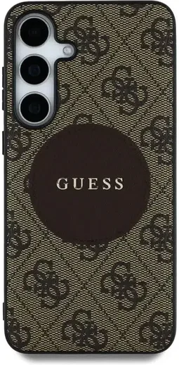 Guess 4G Cirkel Logo Samsung Galaxy S25 Plus Hoesje MagSafe/Qi2 Back Cover Bruin afbeelding 2