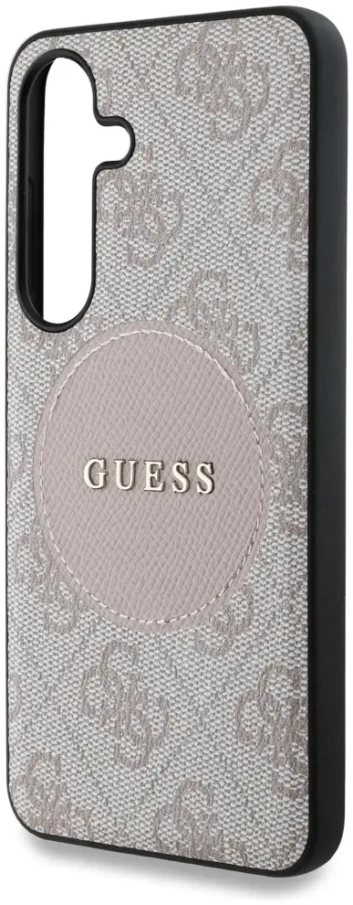Guess 4G Cirkel Logo Samsung Galaxy S25 Hoesje MagSafe / Qi2 Back Cover Roze afbeelding 6