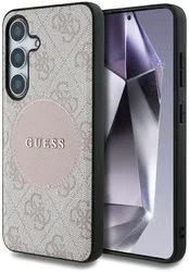 Guess 4G Cirkel Logo Samsung Galaxy S25 Plus Hoesje MagSafe/Qi2 Back Cover Roze afbeelding