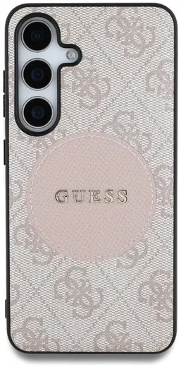 Guess 4G Cirkel Logo Samsung Galaxy S25 Plus Hoesje MagSafe/Qi2 Back Cover Roze afbeelding 3