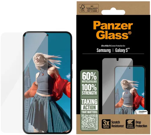PanzerGlass Refresh Ultra-Wide Samsung Galaxy S25 Screen Protector afbeelding 1
