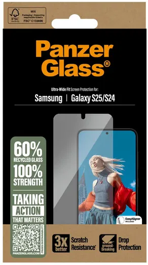 PanzerGlass Refresh Ultra-Wide Samsung Galaxy S25 Screen Protector afbeelding 4