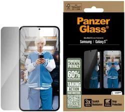 PanzerGlass Ultra-Wide Samsung Galaxy S25 Privacy Glass EasyAligner afbeelding