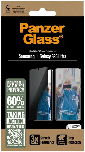 PanzerGlass Ultra-Wide Samsung Galaxy S25 Ultra Privacy Glass EasyAligner afbeelding 4