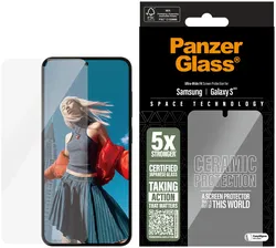 PanzerGlass Ceramic Ultra-Wide Fit Samsung Galaxy S25 Screen Protector afbeelding