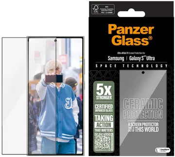 PanzerGlass Ceramic Ultra-Wide Fit Samsung Galaxy S25 Ultra Screen Protector