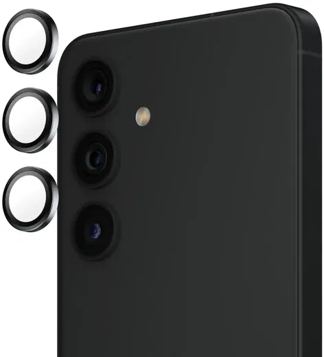 PanzerGlass Hoops Rings Samsung Galaxy S25 Camera Lens Protector Zwart afbeelding 2