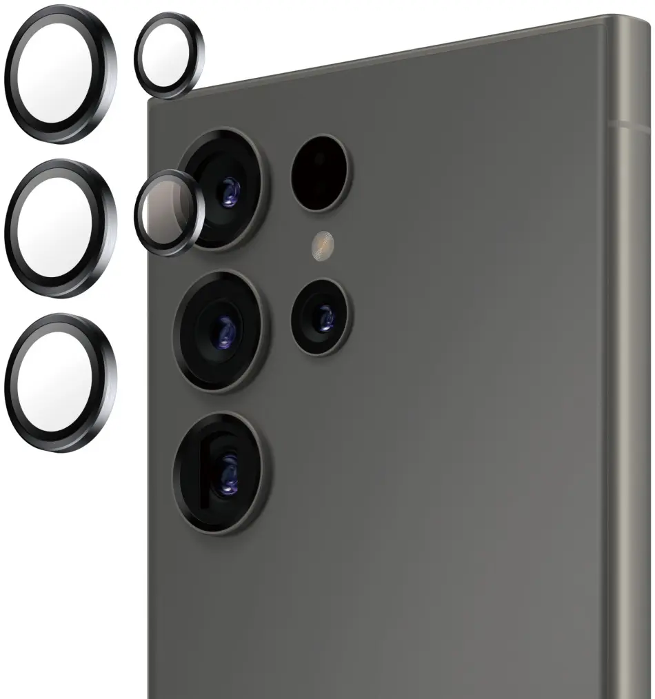 PanzerGlass Hoops Rings Samsung Galaxy S25 Ultra Camera Lens Protector Zwart afbeelding 2